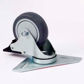 80/20 2337 Triangular Top Plate Caster Swivel W/Brake 2337