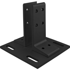 80/20® 10 Series Floor Mount Base Plate for 1020 Black 2385-BLACK