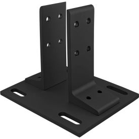 80/20® 10 Series Floor Mount Base Plate for 2020 Black 2387-BLACK
