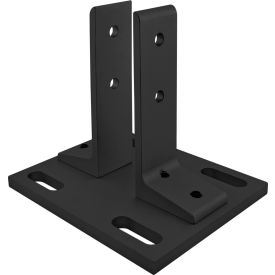 80/20® 10 Series Floor Mount Base Plate for 1515 Black 2390-BLACK
