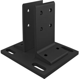 80/20® 10 Series Floor Mount Base Plate for 1530 Black 2400-BLACK