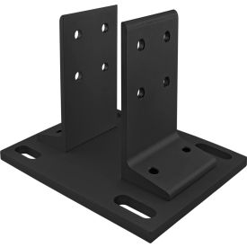 80/20® 15 Series Floor Mount Base Plate For 3030 Black 2410-BLACK