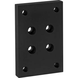 80/20® 10 Series Flange Mount Caster Base Plate Square Pattern Holes Black 2418-BLACK