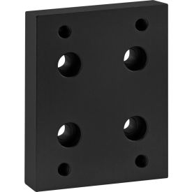 80/20® 15 Series Flange Mount Caster Base Plate Square Pattern Holes Black 2420-BLACK