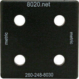 80/20® 25 Series 5050 Matte Finish End Cap with Push-In Fastener 25-2028
