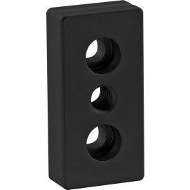 80/20® 25 Series 25mm x 50mm Base Plate w/ M8 Tap In Center Black 25-2129-BLACK