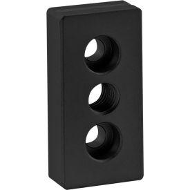 80/20® 25 Series 25mm x 50mm Base Plate w/ M10 Tap In Center Black 25-2137-BLACK