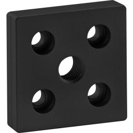 80/20® 25 5 Series 0mm x 50mm Base Plate w/ M12 Tap In Center Black 25-2139-BLACK