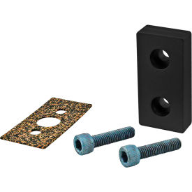 80/20® 25 Series 2-Hole Pressure Manifold Stopper Plate Black Anodize 25-2341-BLACK
