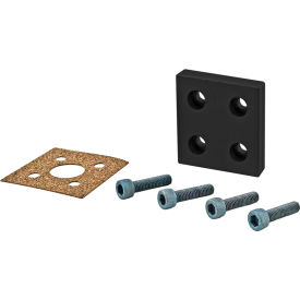 80/20® 25 Series 4-Hole Pressure Manifold Stopper Plate Black Anodize 25-2349-BLACK