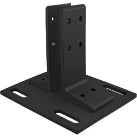 80/20® 25 Series Floor Mount Base Plate Aluminum Black 25-2385-BLACK