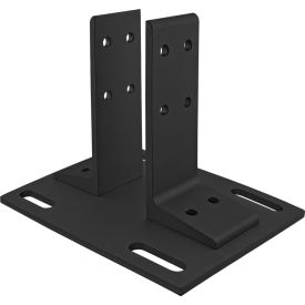 80/20® 25 Series Floor Mount Base Plate Black 25-2387-BLACK