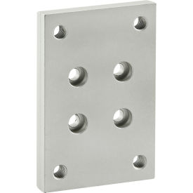 80/20® 25 Series Flange Mount Caster Base Plate Square Pattern Holes Clear 25-2418
