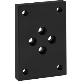 80/20® 25 Series Flange Mount Caster Base Plate Diamond Pattern Hole Black 25-2419-BLACK