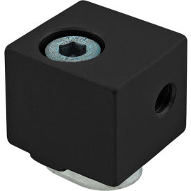 80/20® 25 Series Aluminum Panel Mount Block Black 25-2427-BLACK