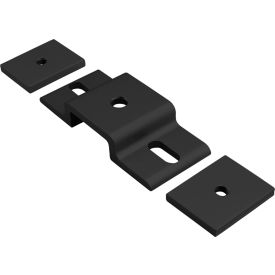80/20® 25 Series Double Arm Narrow Mesh Retainer w/ Backing Plate Black 25-2522-BLACK