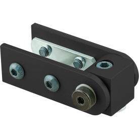 80/20® 25 Series 90 Degree Right Angle Living Hinge w/ Straight Arm Black 25-4029-BLACK