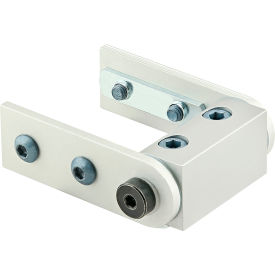 80/20® 25 Series Right Angle Universal Living Hinge w/ Straight Arms Clear 25-4030