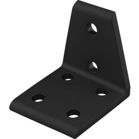 80/20® 25 Series 6 Hole Center Inside Corner Bracket Black Anodize 25-4111-BLACK