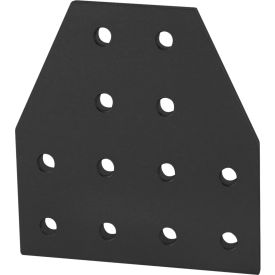 80/20® 25 Series 12 Hole Tee Flat Plate Black Anodize 25-4125-BLACK