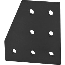 80/20® 25 Series 7 Hole 90 Degree Angled Stacked Flat Plate Black Anodize 25-4129-BLACK