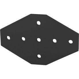 80/20® 25 Series 7 Hole Cross Flat Plate Black Anodize 25-4135-BLACK