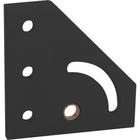 80/20® 25 Series 90 Degree Right Hand Pivot Bracket Plate Black Anodize 25-4137-BLACK