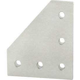 80/20® 25 5 Series Hole 90° Angled Flat Plate Aluminum Anodize Clear 25-4151