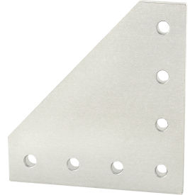 80/20® 25 Series 7 Hole 90° Angled Squared Flat Plate Aluminum Anodize Clear 25-4152
