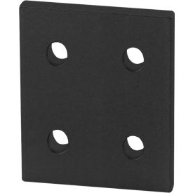 80/20® 25 Series Aluminum 4 Hole Square Flat Plate Black 25-4167-BLACK