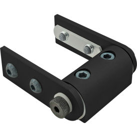 80/20® 25 Series Standard Universal Dynamic Pivot Assembly with Dual Straight Arms Black 25-4178-BLACK