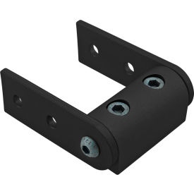 80/20® 25 Series Universal Standard Structural Pivot Assembly with Dual Straight Arms Black 25-4195-BLACK