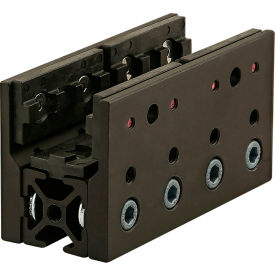 80/20® 25 Series Long Single Unibearing Assembly on 25-2525 X 100MM Black 25-6732-BLACK