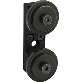 80/20® 10 Series Dual Roller Wheel Bracket with 2281 Black 2751-BLACK