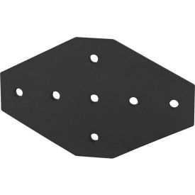 80/20® 30 Series 7 Hole Cross Joining Plate Black Anodize 30-4335-BLACK
