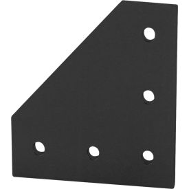 80/20® 30 Series Black 5 Hole 90 Degree Joining Plate 30-4351-BLACK
