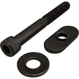 80/20® 1/4-20 x 2.125 Socket Head Cap Screw w/Washer & Slide-In Economy T-Nut Black Zinc 3433