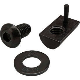 80/20® 5/16-18 x .625 Button Head Socket Cap Screw w/Washer & Roll-In T-Nut Black Zinc 3437