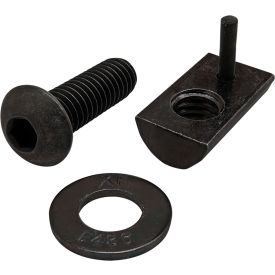 80/20® 5/16-18 x 1.000 Button Head Socket Cap Screw w/Washer & Roll-In T-Nut Black Zinc 3445