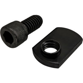 80/20® 5/16-18 x .625 Socket Head Cap Screw & Slide-In Economy T-Nut Black Zinc 3454