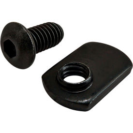 80/20® 5/16-18 x .625 Button Head Socket Cap Screw & Slide-In Economy T-Nut Black Zinc 3461