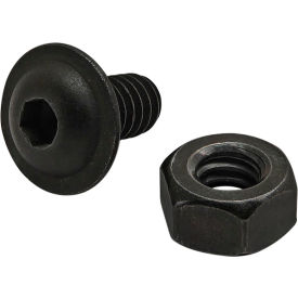 80/20® 1/4-20 x .500 Flanged Button Head Socket Cap Screw & Hex Nut Black Zinc 3465