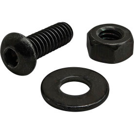 80/20® 1/4-20 x .750 Button Head Socket Cap Screw w/Washer & Hex Nut Black Zinc 3469