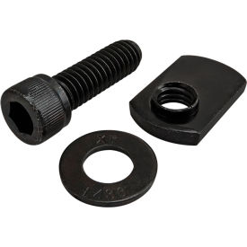 80/20® 5/16-18 x 1.000 Socket Head Cap Screw w/Washer & Slide-In Economy T-Nut Black Zinc 3470
