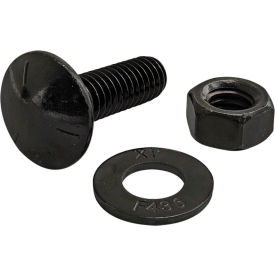 80/20® 5/16-18 x 1.000 Slide-In Flanged Economy T-Slot Stud w/Washer & Hex Nut Black Zinc 3474