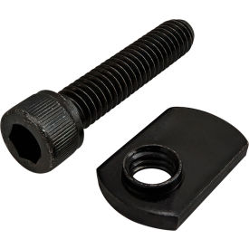 80/20® 5/16-18 x 1.500 Socket Head Cap Screw & Slide-In Economy T-Nut Black Zinc 3475