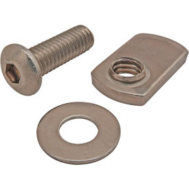 80/20® Button Head Socket Cap Screw with Washer and Economy T-Nut Stainless Steel5/16-18 X 1