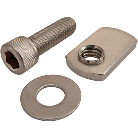 80/20® Socket Head Cap Screw with Washer and Economy T-Nut Stainless Steel 5/16-18 X 1