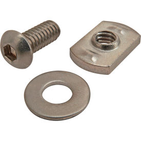 80/20® Button Head Socket Cap Screw w/ Washer & Economy T-Nut Stainless Steel 1/4-20 X 5/8