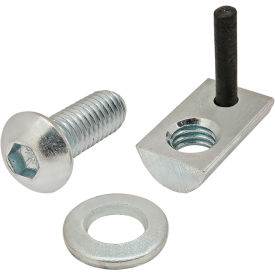 80/20® M6 x 16.00mm Bright Button Head Socket Cap Screw with Washer and Roll-In T-Nut Zinc 3827
